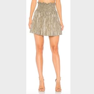 New Without Tags Never Used Gold Foil Print Skirt